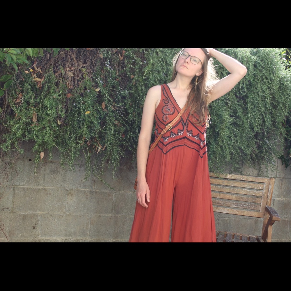 MAEVE ANTHROPOLOGIE DESERT EMBROIDERED JUMPSUIT